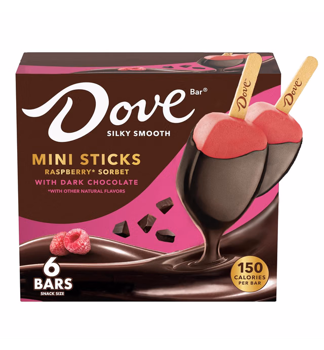 Dovebar, Raspberry Sorbet, 6 Count (Frozen)