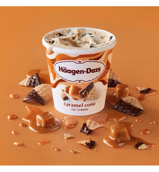 Haagen-Dazs Ice Cream, Caramel Cone, 14 oz (Frozen)