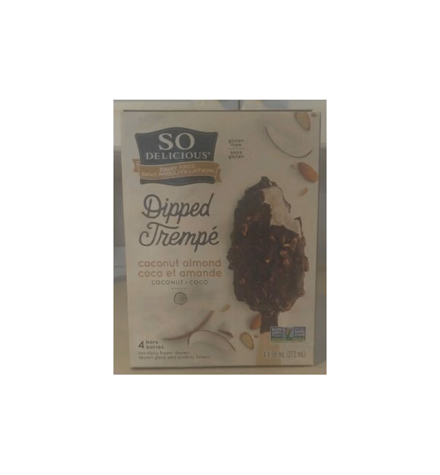 Coconut Milk Non-Dairy Frozen Dessert Dipped Coconut Almond Bars