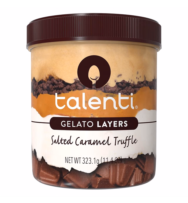 Talenti Gelato Layers For a Delicious Frozen Dessert Salted Caramel Truffle Made With Ingredients 323.1 g