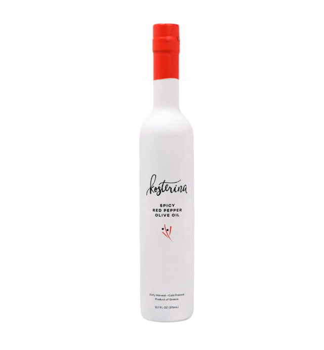 Spicy Red Pepper Olive Oil, Cold-Pressed EVOO, Made from 100% Pure Early Harvested Koroneiki Olives, Authentic Mediterranean Flavors, Incredible Superfood, Smooth & Fresh Taste (12.7 oz)