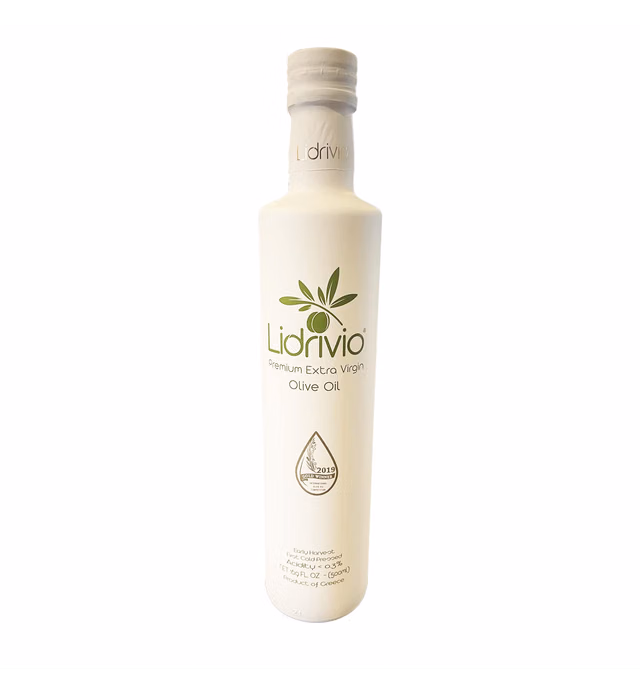 Fresh Harvest - Lidrivio Premium Greek Extra Virgin Olive Oil - White 500ml, 16.9 FL OZ, Kotinos GOLD, Award Winner, Athenoelia, Koreneki, Greece, Silver in Japan, Silver London, Silver New York