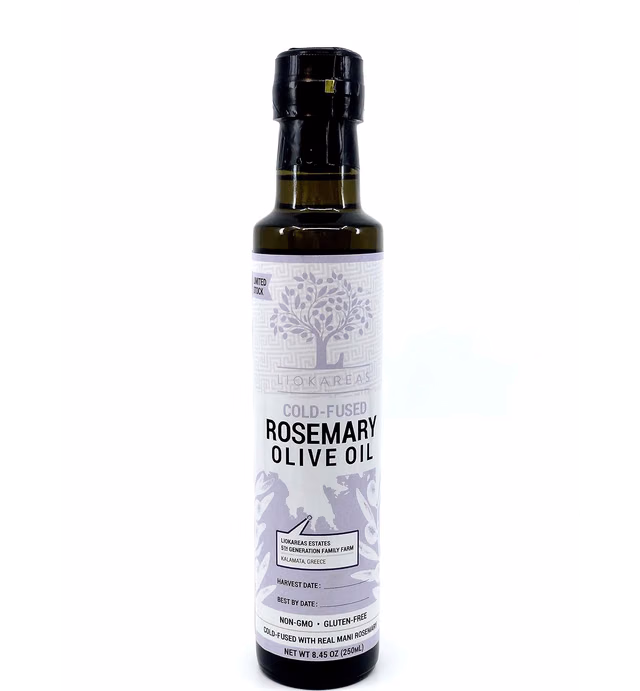 Rosemary Extra Virgin Olive Oil - Cold Fused - Cold Pressed With Fresh Rosemary - Organic - Gluten Free - Paleo - Keto - Single Sourced - First Pressed - NON-GMO - No Artificial Flavor - 2022 International Award Winning Olive Oil