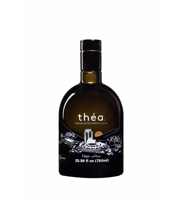 théa Premium Greek Extra Virgin Olive Oil (750ml) I NEW Harvest 2021/2022 I Koroneiki Variety I First Cold Pressed I Low Acidity I Unblended I Handpicked & Harvested in Kalamata, Greece