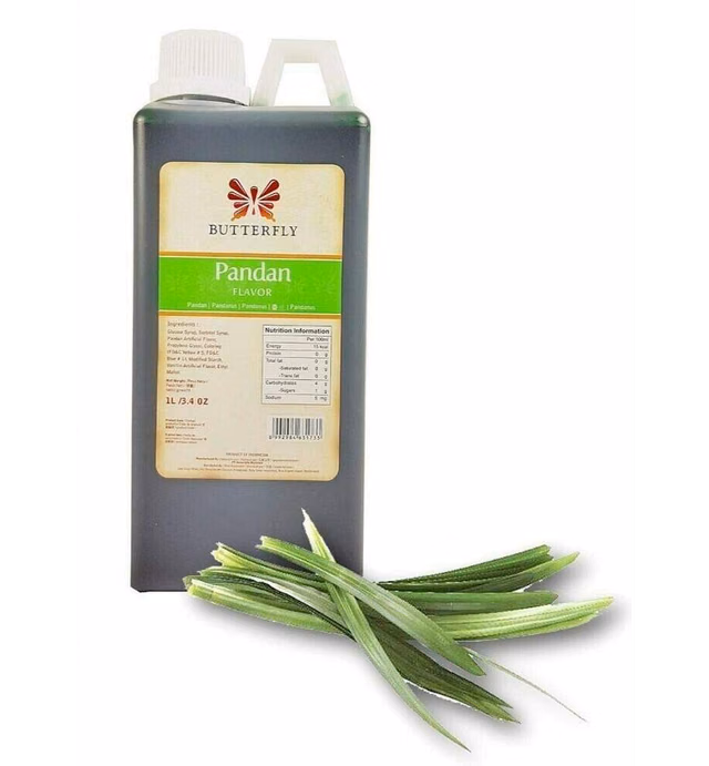 Butterfly Pandan Flavoring Paste Restaurant Size 1 Liter.