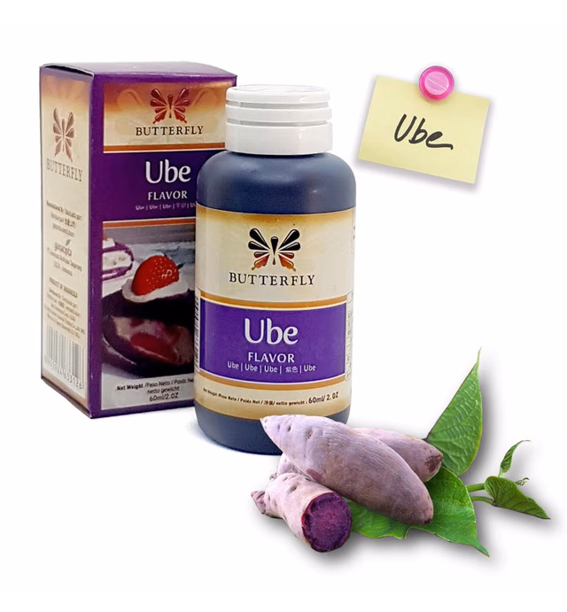 Ube Purple Yam Flavoring Paste Extract by Butterfly 2 Ounce with Mini Refrigerator Magnet