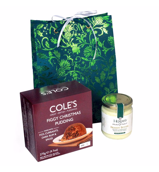 Figgy Christmas Pudding & Brandy Butter Hard Sauce Gift Set - Ships FedEx 2 Day to Street Address - Ships the Same Business Day, Order by 1 PM Pacific Time