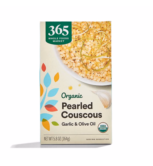 365 by Whole Foods Market, Organic Garlic & Olive Oil Pearled Couscous, 5.8 Ounce, Packaging may vary
