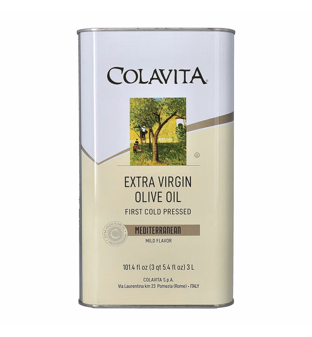 Colavita Mediterranean Extra Virgin Olive Oil, 101.4 Fluid Ounce - Imported from Italy, 100% Real Extra Virgin Olive Oil, Perfect for Cooking, Baking and Dressing