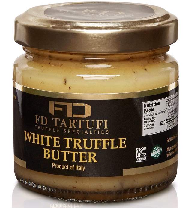 FD TARTUFI White Truffle Butter 80g (2.82oz) - (Tuber Borchii) Gourmet Sauce | Condiments | Made in Italy | non gmo | Italian Butter | White Truffles