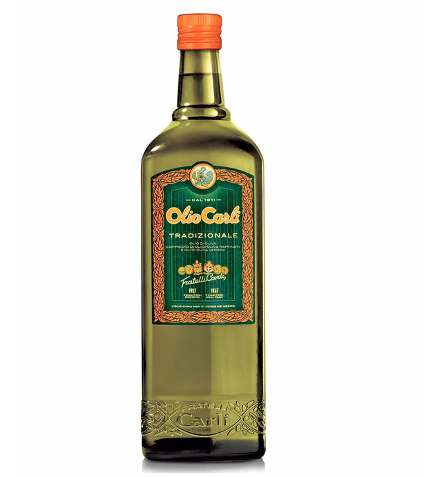 Olio Carli Traditional Olive Oil 34 fl oz – Delicate Italian Olive Oil 1 Litre – 30 Percent Extra Virgin Olive Oil – High Oleic