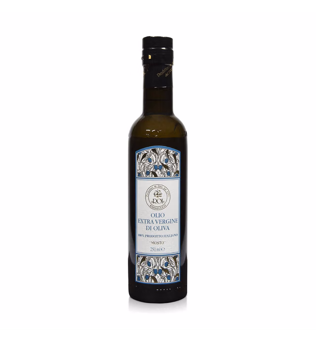 ROI Premium Ligurian Italian Extra Virgin Olive Oil First Cold Pressed - Mosto Olive Oil Imported from Italy, Olive Oil High In Polyphenols, 8.45 fl.oz. (250ml)