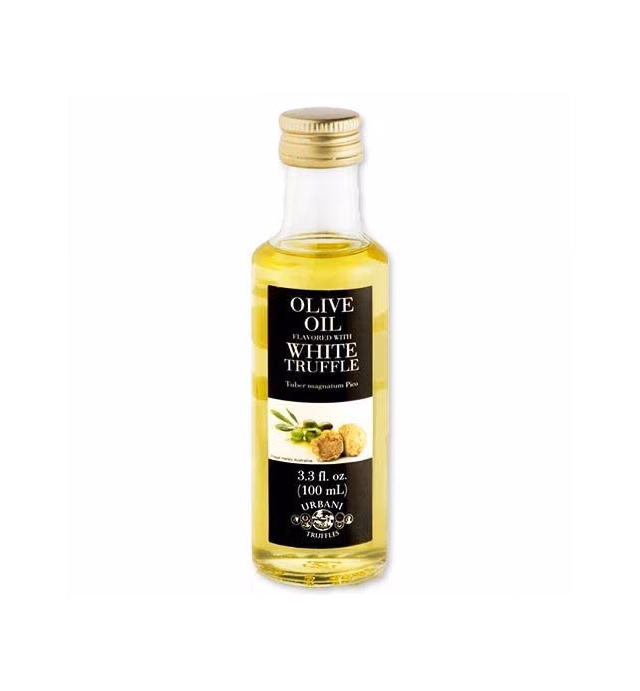 Italian White Truffle Infused Olive Oil by Urbani Truffles, Made In Italy With Natural Aroma (NO Artificial Flavor) Add Rich Truffle Flavor to your Dishes Perfect For Fish, Pasta, Meat - 3.4 oz