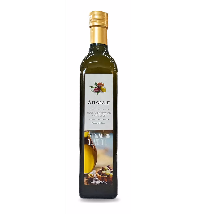 OFLORALE Mediterranean Extra Virgin Olive Oil, Cold Pressed, Unfiltered, Smooth with Peppery Finish, Perfect for Cooking, Grilling and Salads,16.9 fl oz