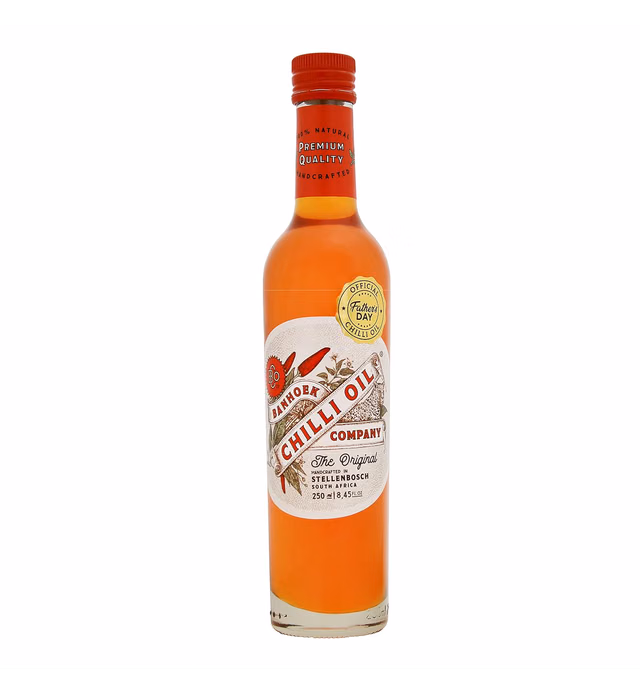 Banhoek Premium Hot Chili Oil - Chili Flavored Olive Oil - Non GMO Canola Oil - All Natural Vegetarian Chili Infused Vegetable Cooking Oil - Kosher - Chili Oil Spicy