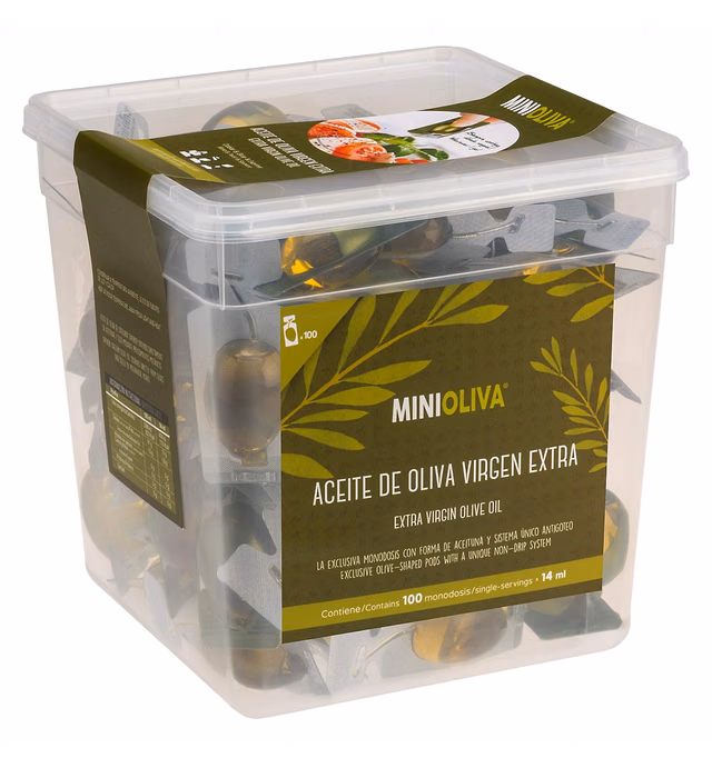 OLIVE OIL | MINI OLIVA EXTRA VIRGIN OLIVE OIL | EVOO | 47.34 fl oz. | 100 Drops Of 14ml | Pack Of 1