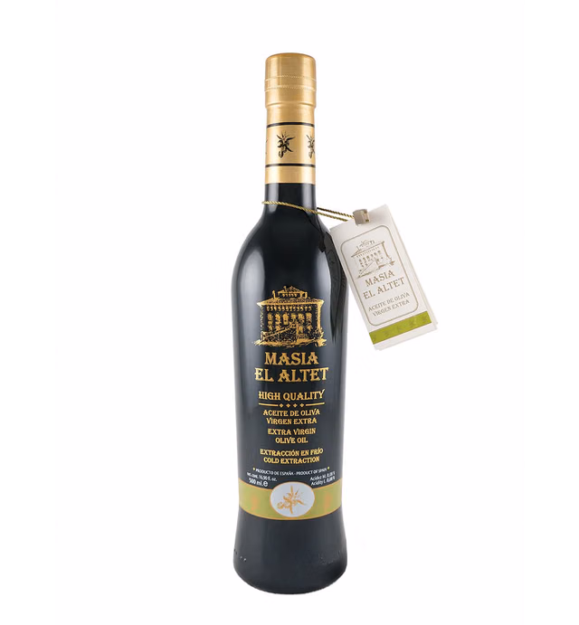 Masia el Altet High Quality Extra Virgin Olive Oil from Valencia, Spain, 16.9 fl oz (500ml)