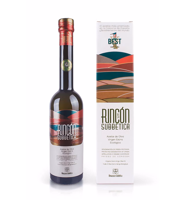 Rincon De La Subbetica- Award Winning, Organic Cold Pressed EVOO Extra Virgin Olive Oil, 17-Ounce Glass Bottle