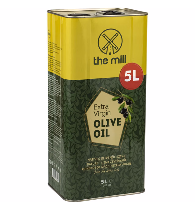The Mill Extra Virgin Olive Oil 169 fl oz (5 Liters) - Cold Pressed - SUPERIOR 3 STAR TASTE AWARD 2021/2022/2023 of International Taste Institute - Max. Acidity 0.8%