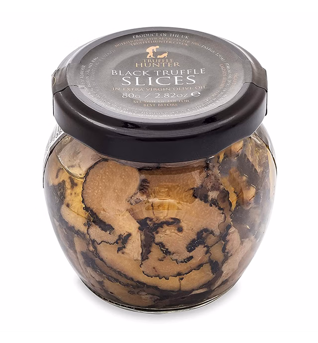 TruffleHunter - Black Truffle Slices - Preserved Truffles in Extra Virgin Olive Oil - 2.82 Oz
