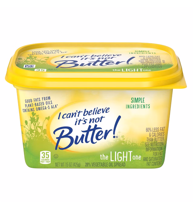 I Can't Believe It's Not Butter! Buttery Spread, Light, 15 oz