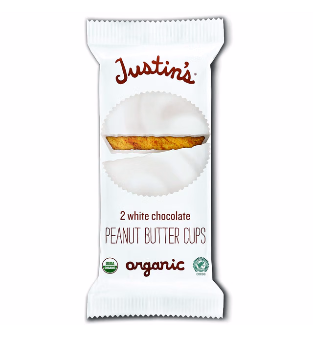 Justin's Nut Butter Organic Peanut Cups, White Chocolate 1.4 oz