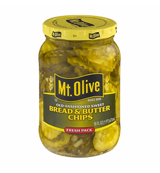 Mt. Olive Bread & Butter Chips Old Fashioned Sweet Fresh Pack Pickles Jar, 16 oz