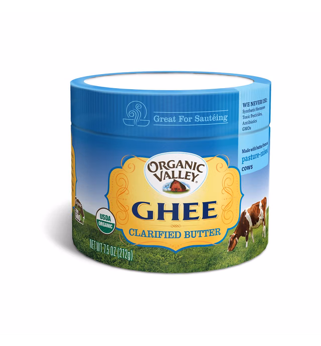 Organic Valley, Ghee Butter Clarified Organic, 7.5 Ounce