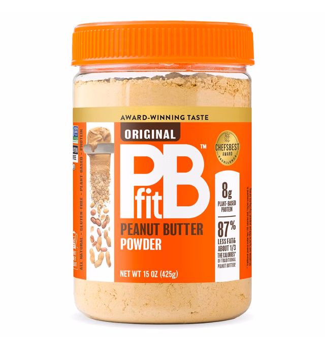 PBfit All-Natural Peanut Butter Powder 15oz, Peanut Butter Powder from Real Roasted Pressed Peanuts, Low in Fat High in Protein, Natural Ingredients