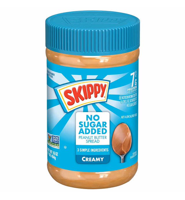 SKIPPY, Peanut Butter Spread, Creamy 16 oz (12 Pack)