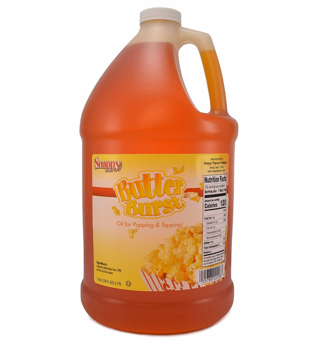 Snappy Butter Burst Popcorn Oil, 1 Gallon