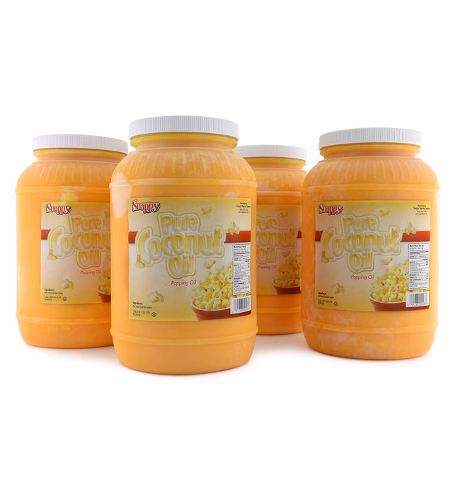 Snappy Pure Colored Coconut Oil, 1 Gallon, 4 Pack