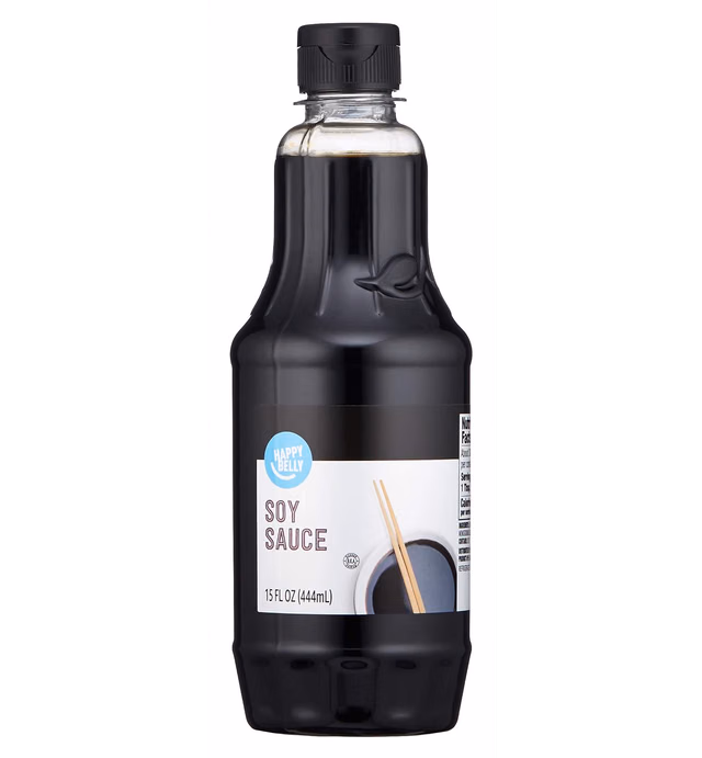 Amazon Brand - Happy Belly Soy Sauce, 15 Oz