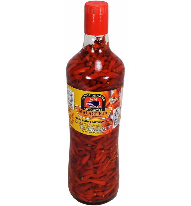 Sabor Mineiro Condimonte - Malagueta Pepper - 30 oz (Drained 16.87 oz) (PACK OF 01) | Pimenta Malagueta - 850g (Drenado 450g)