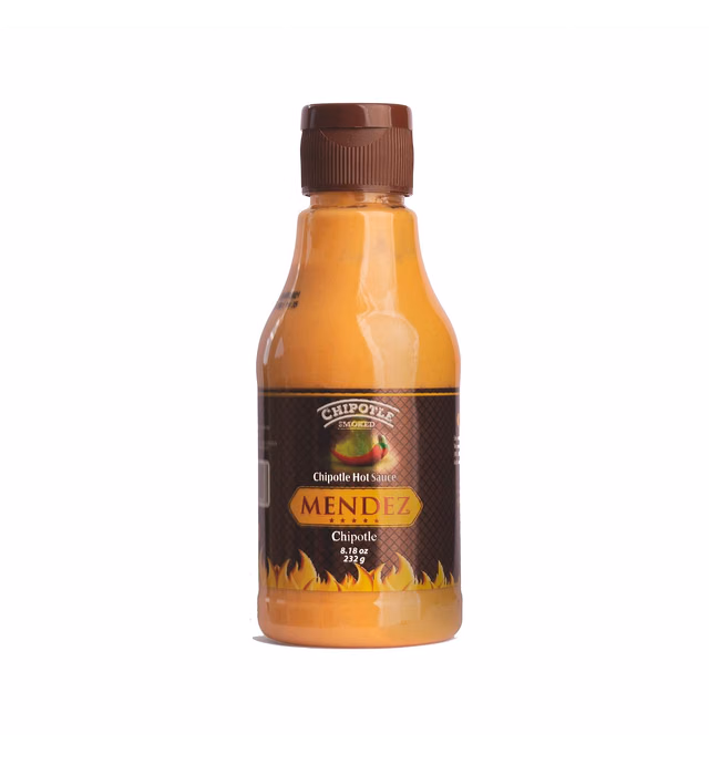 Mendez Hot Sauce - Chipotle - Molho de Pimenta Cremoso - Imported from Brazil - Delicious Smoky Flavor - Low Sodium & Sugar-Free - Gourmet Vegan - Paleo & Keto Friendly, Low Carb, Ideal On Burgers, Eggs, Salad, Pizza