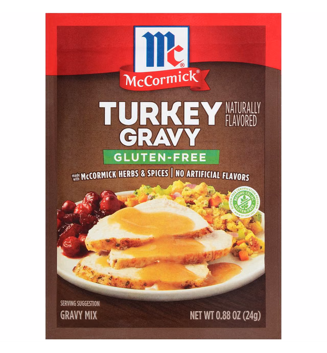 McCormick Gluten Free Turkey Gravy Mix, 0.88 oz (Pack of 12)