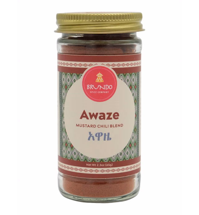 Awaze Ethiopian Mustard and Chili Pepper Blend | Sun-dried Ingredients | Processed in and Imported from Ethiopia | Non GMO | Organic | No preservatives (2 oz)