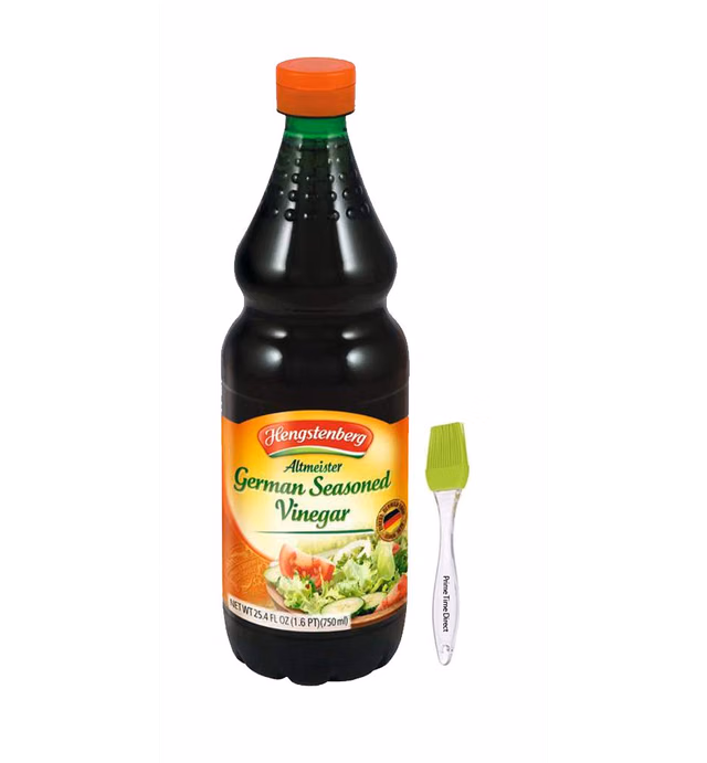 Hengstenberg Altmeister Essig (Seasoned Vinegar) - 25 fl oz Bundle with PrimeTime Direct Silicone Basting Brush in a PTD Sealed Bag