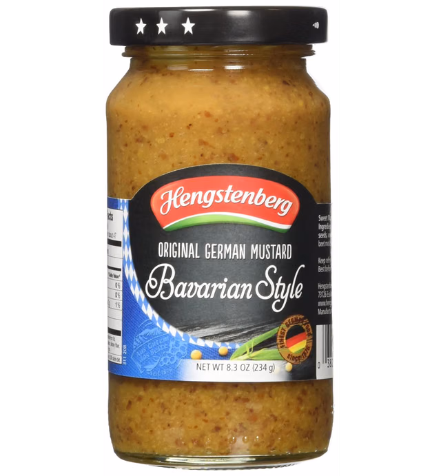 Hengstenberg Bavarian Style Sweet Mustard, 8.3 Ounce (Pack of 6)