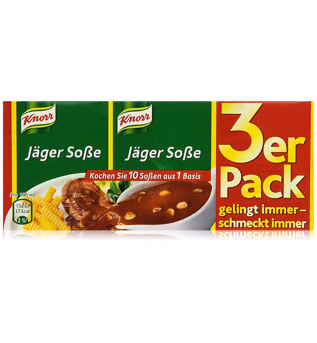Knorr Hunter Sauce Mix (Jaeger Sosse) -Pack of 4 x 3 pack ea.