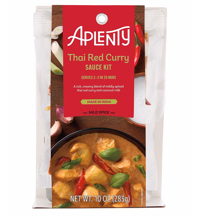 Amazon Brand - Aplenty, Thai Red Curry Sauce Kit, 10 oz