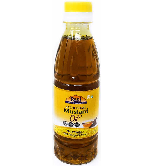 Rani Mustard Oil (Kachi Ghani) 6.76 Ounce (200ml) NON-GMO | Gluten Free | Vegan | 100% Natural