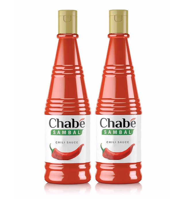 Chabé Sambal Chili Sauce, Chabe Hot Sauce, Vegan Sweet Chili, Spicy Ketchup, Sriracha, From Fresh Garlic, Gluten-free, 10.9 Fl Oz 2 Count (Pack of 1)