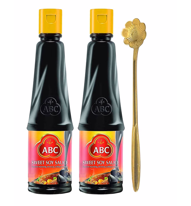 ABC Sweet Soy Sauce 600 mL With Inspiration Industry Coffee Spoon (2 Bottle)