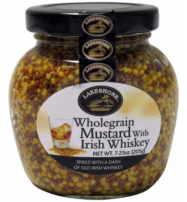 Lakeshore Wholegrain Mustard with Irish Whiskey, 7.23 Ounce