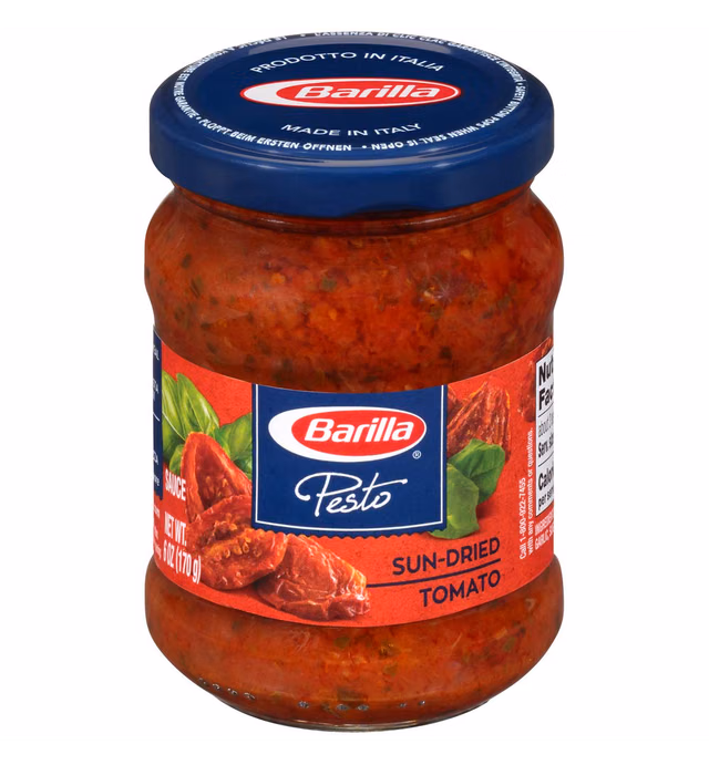 Barilla Sun Dried Tomato Pesto Sauce, Pasta Sauce, 6 Ounce (Pack of 8)