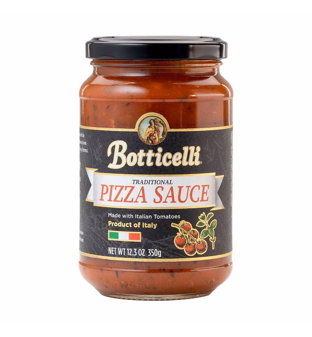 Botticelli Premium Italian Pizza Sauce for Authentic Italian Taste - (Pack of 2) - Whole30 Approved - Made in Italy, Low Carb, Low Sugar, Keto-Friendly Premium Italian Pizza Sauce - 12.3oz