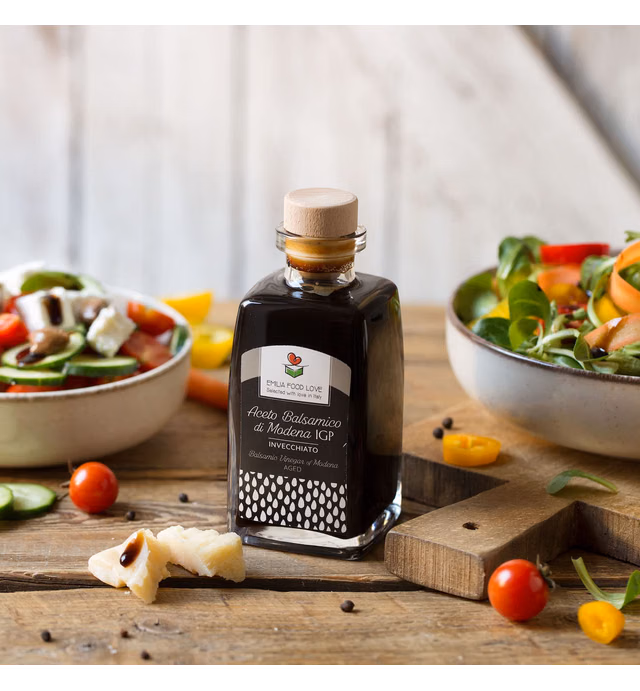 Balsamic Vinegar of Modena PGI Aged 8.5 fl.oz (250ml) - Made in Italy - EMILIA FOOD LOVE - Aceto Balsamico di Modena IGP