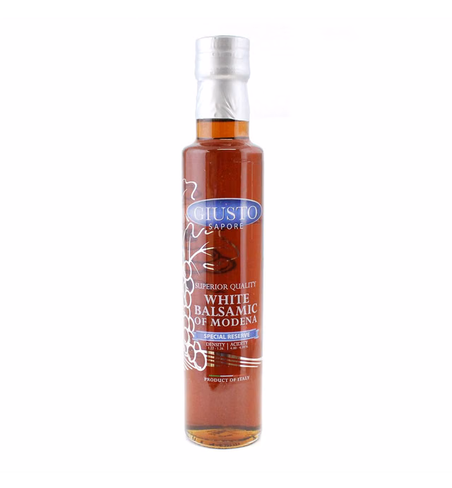 Giusto Sapore Aged Golden White Balsamic Vinegar of Modena - Imported from Italy - 8.5oz