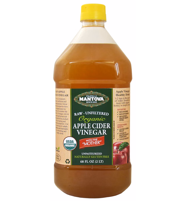 Organic Apple Cider Vinegar With The Mother 68 oz -100% USDA Certified Organic - Raw, Unfiltered
